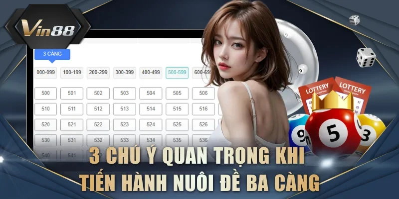 3 chú ý quan trọng khi tiến hành nuôi đề ba càng 